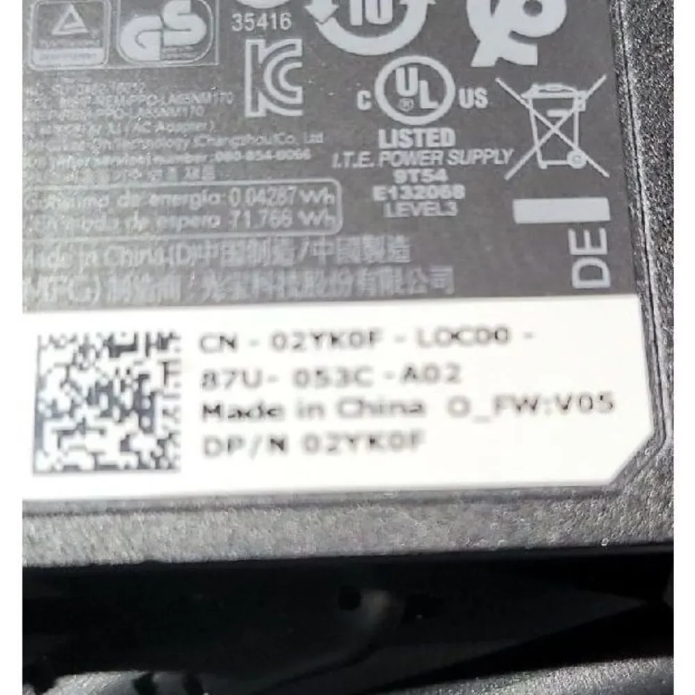 Dell Slim Power Adapter - 65-Watt Type-C